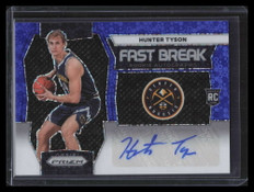 2023-24 Panini Prizm Fast Break Autographs Blue Hunter Tyson Rookie Auto 16/49
