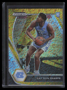2021-22 Panini Prizm Draft Variations Gold Shimmer 25 Day'Ron Sharpe Rookie 5/10
