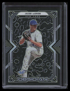 2022 Panini Chronicles Obsidian Electric Etch Yellow 37 Jacob deGrom 10/10