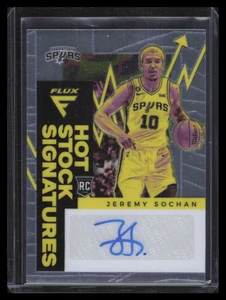 2022-23 Panini Flux Hot Stock Signatures 5 Jeremy Sochan Rookie Auto