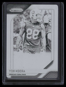 2018 Panini Prizm Rookie Autographs Printing Plate Black 67 Arden Key Rookie 1/1