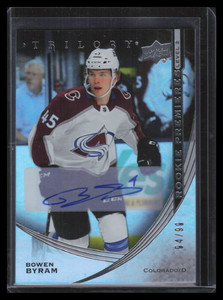 2020-21 Upper Deck Trilogy Silver 114 Bowen Byram Rookie Auto 94/99