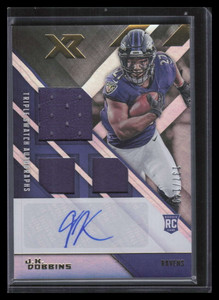 2020 Panini XR 215 J. K. Dobbins Rookie Triple Jersey Auto 137/149