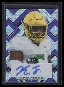 2022 Leaf Metal Draft Portraits Mojo Purple Kayvon Thibodeaux Rookie Auto 3/10