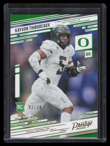 2022 Panini Chronicles Draft Picks Prestige Gold 2 Kayvon Thibodeaux Rookie 1/10