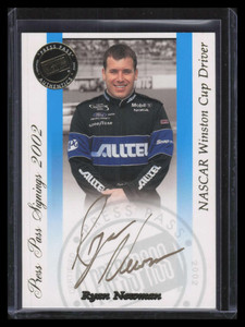 2002 Press Pass Signings Gold 45 Ryan Newman Auto 7/50