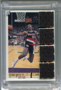2022-23 Jersey Fusion cd92 Clyde Drexler Quad 1992-93 Game Worn Jersey 34/50