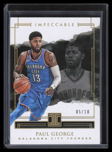 2017-18 Panini Impeccable Holo Gold 83 Paul George 5/10 READ
