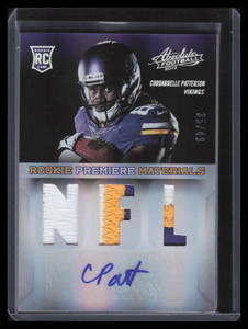 2013 Absolute RPM Autographs Prime 204 Cordarrelle Patterson RC Patch Auto 35/49