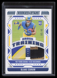 2024 Rookies and Stars Cross Training Materials 3 Blake Corum RC Dual Patch 5/49