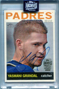2020 Topps Archives Signature Series Yasmani Grandal Auto 22/37 2013 Heritage