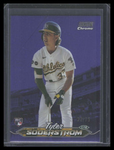 2024 Stadium Club Chrome Purple Refractor 215 Tylr Soderstrom Rookie 22/75