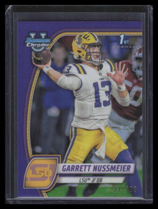 2024 Bowman Chrome University Purple Refractor 5 Garrett Nussmeier RC 204/399
