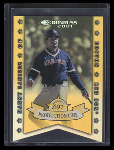 2001 Donruss Production Line Die Cuts pl22 Manny Ramirez SLG 68/100 ID: 168021