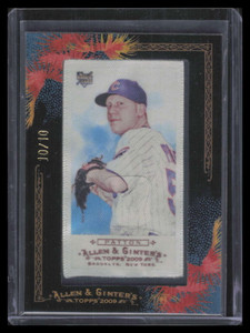 2009 Topps Allen and Ginter Mini Framed Cloth 95 David Patton Rookie 10/10