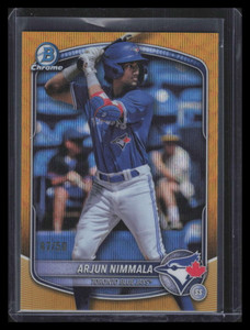 2025 Bowman Chrome Prospects Gold Wave Refractor Arjun Nimmala Rookie 47/50