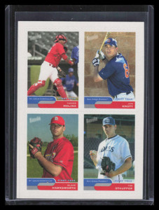 2004 Bazooka 4 on 1 Sticker 40 Stauffer Knott Hawksworth Yadier Molina RC 154540