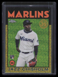 2021 Topps '86 Silver Pack Chrome Gold Refractor 86tc89 Jazz Chisholm RC 36/50