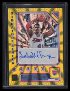 2023-24 Donruss Signature Series Holo Yellow Laser 67 LaSalle Thompson Auto 2/15