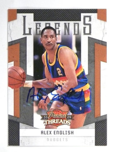 2009-10 Panini Threads Alex English Legends Autograph Auto #D15/25 #10