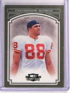 2006 Donruss Threads Tony Gonzalez Gridiron Kings Framed Green #D04/25 #56