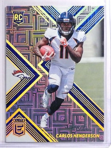 2017 Panini Elite Blue Carlos Henderson Rookie RC #D12/15 #186