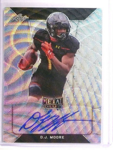 2018 Leaf Metal Draft Shimmer D.J. Moore autograph auto rc rookie #BA-DJM