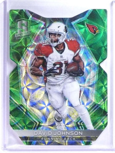 2017 Panini Spectra Neon Green Die Cut David Johnson #D08/20 #18