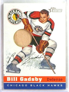 2000-01 Topps Heritage Arena Relics Bill Gadsby Stadium Seat #OSABG