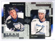 2000-01 UD Legends Legendary Collection Silver Vincent Lecavalier Mira #d/100