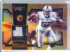 2017 Select Swatches Prizm Copper Khalil Mack Patch Jersey #D23/49 #17