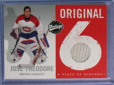 2000-01 Upper Deck Vintage Original 6 Piece History Jose Theodore Jersey #OJT