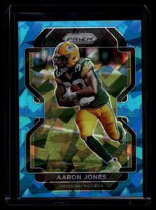 2021 Panini Prizm Prizms Blue Ice Refractor 139 Aaron Jones 68/99