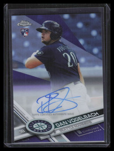 2017 Topps Chrome Autographs Purple Refractor Dan Vogelbach Rookie Auto 101/250