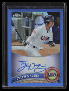 2011 Topps Chrome USA Autographs Blue Refractor Tyler Naquin Rookie Auto 72/99