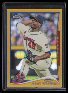 2014 Topps Chrome Gold Refractor 194 Julio Teheran 26/50
