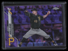 2020 Topps Chrome Update Sapphire Purple Refractor u69 Derek Holland 6/10