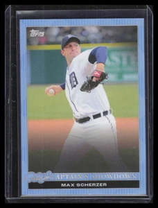 2022 Topps X Derek Jeter Call of the Captain Sky Blue 47 Max Scherzer 83/150