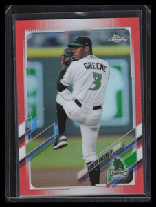 2021 Topps Pro Debut Chrome Orange Refractor pdc69 Hunter Greene Rookie 16/25