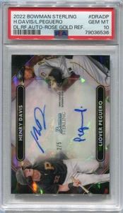 2022 Bowman Sterling Atomic Refractor Peguero Henry Davis Rookie Auto 2/5 PSA 10
