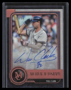 2019 Topps Museum Collection Archival Autographs Copper Will Clark Auto 33/50