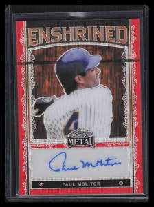 2023 Leaf Metal Enshrined Autographs Pulsar Red epm1 Paul Molitor Auto 1/1