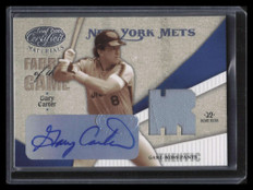 2004 Leaf Certified Fabric of Game Autograph Gary Carter Pants Jersey Auto 4/8
