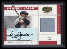 2003 Leaf Certified Fabric of the Game Autographs Reggie Jackson Jersey Auto 1/5