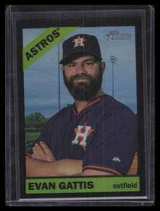 2015 Topps Heritage Chrome Black Refractor 707 Evan Gattis 57/66