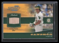 2002 Playoff Piece of the Game Materials Platinum 68 Jose Canseco Bat 20/25