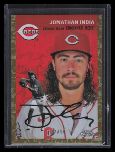 2023 Topps Chrome Platinum Toile Cream Gold Refractor 252 Jonathan India 27/50