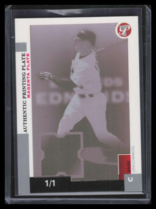 2005 Topps Pristine Printing Plate Magenta 159 Jim Edmonds 1/1