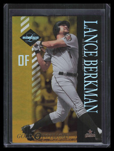 2003 Leaf Limited Gold Spotlight 147 Lance Berkman Socks 49/50