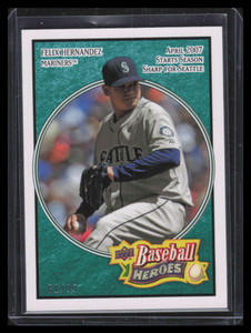 2008 Upper Deck Heroes Sea Green 153 Felix Hernandez 61/99